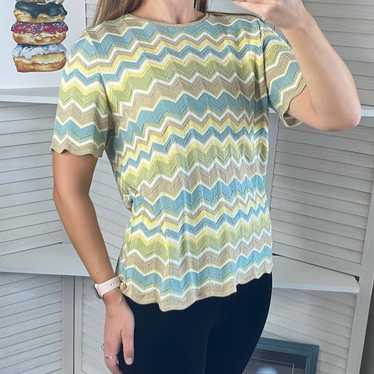 Alfred Dunner colorful chevron top - image 1