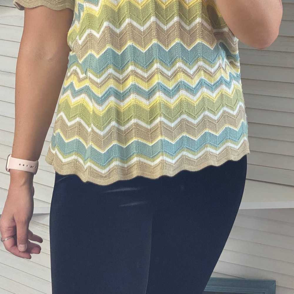 Alfred Dunner colorful chevron top - image 3