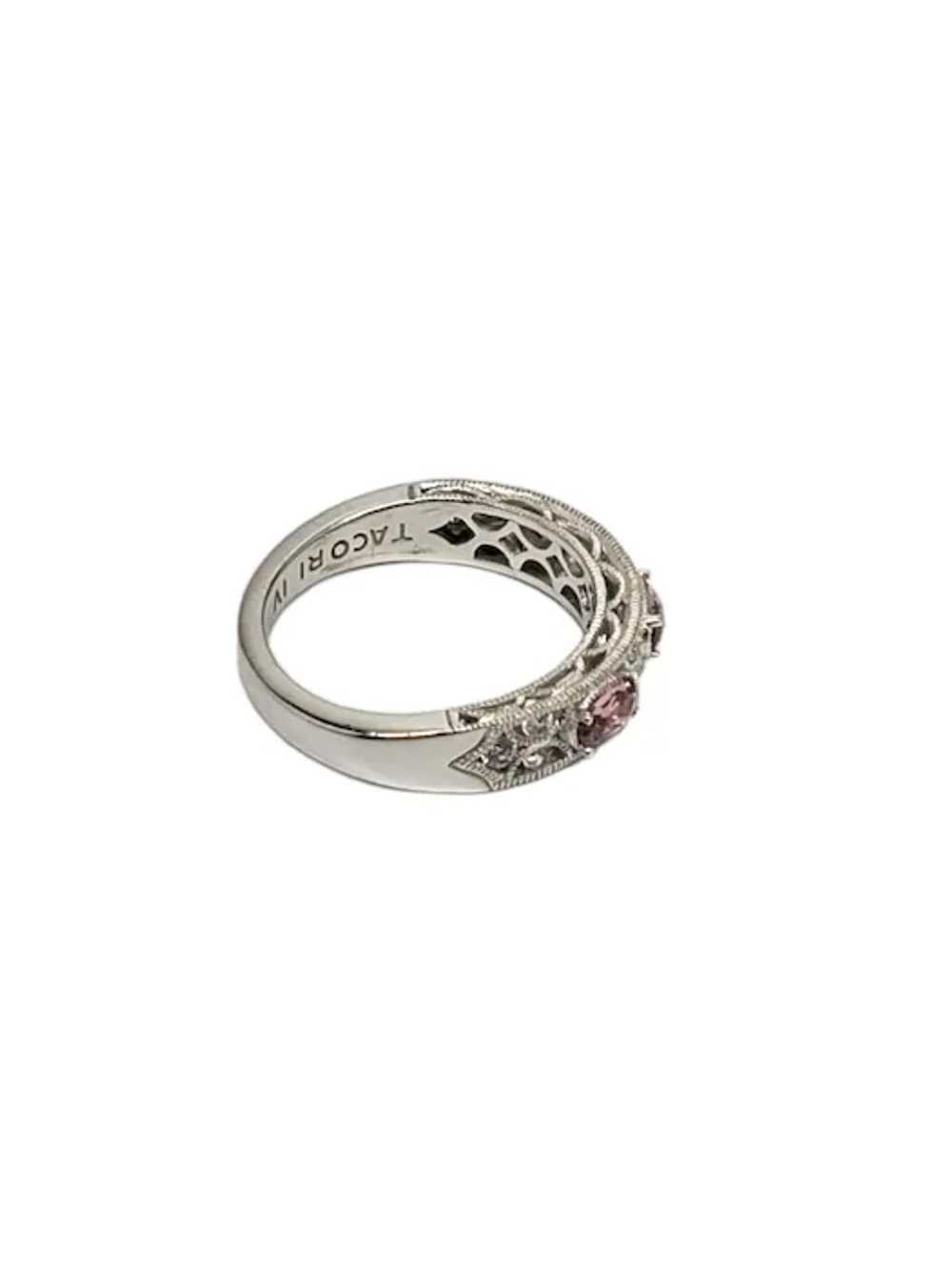 Tacori Sterling Silver Pink Stones and Cubic Zirc… - image 7