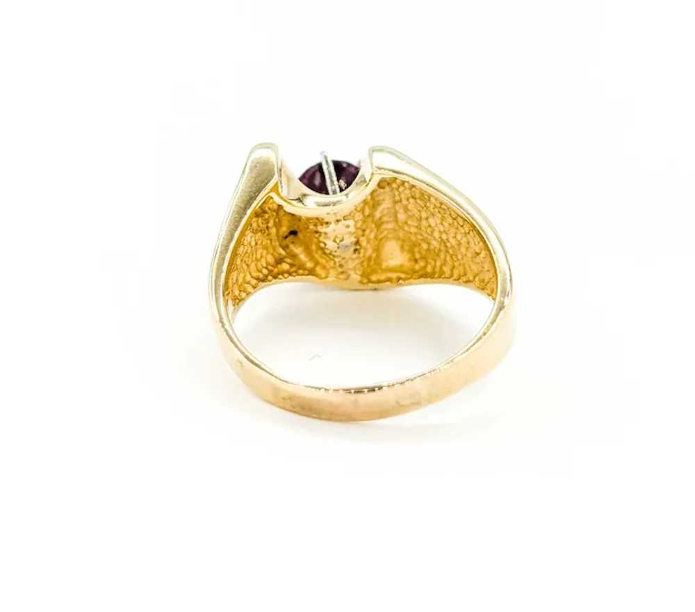 Vintage Purple Garnet Ring in 14K Yellow Gold - image 10