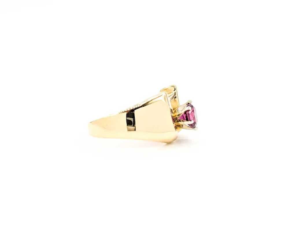 Vintage Purple Garnet Ring in 14K Yellow Gold - image 5