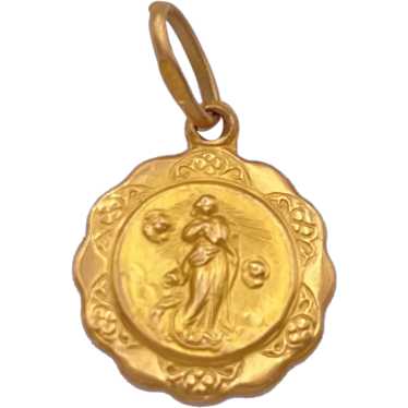 Holy Mother Mary 18K Gold Charm, Our Lady of Assum