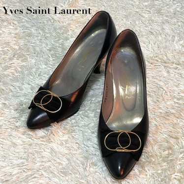 Yves Saint Laurent high-heeled pumps with ribbon,… - image 1