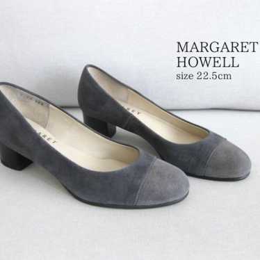 Margaret Howell heel pumps suede 22.5cm gray low h