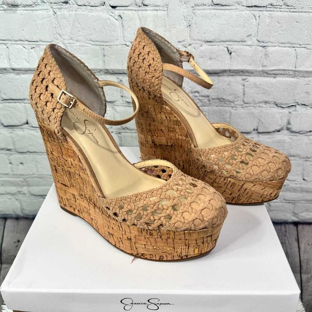 JESSICA SIMPSON Marshela Platform Wedge Sandal Na… - image 3