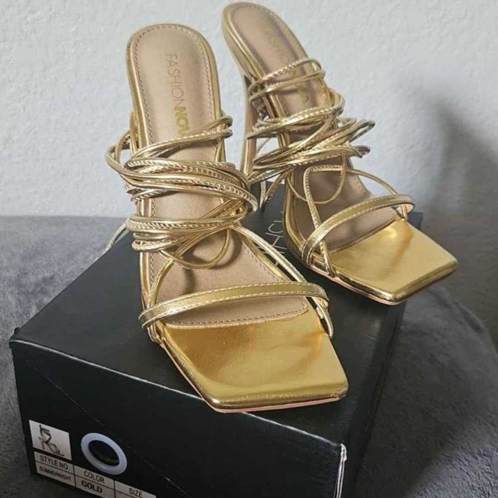 Fashion Nova Gold Heels - image 2