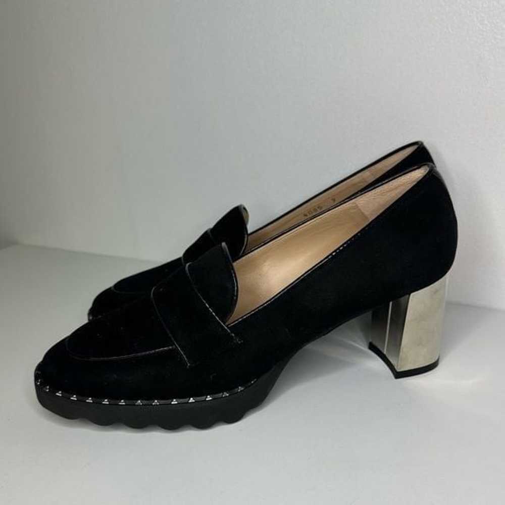 Jon Josef Kao Black Suede loafer Studded Heels Li… - image 2