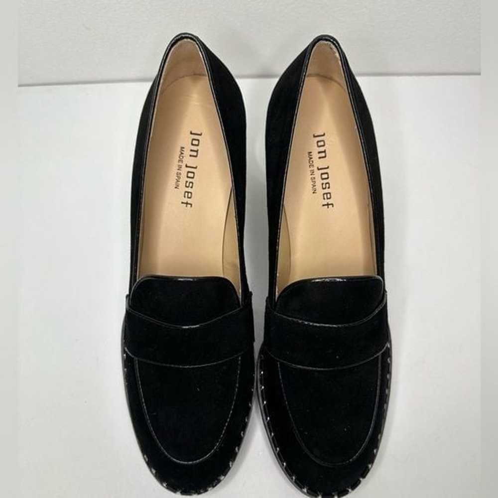 Jon Josef Kao Black Suede loafer Studded Heels Li… - image 3