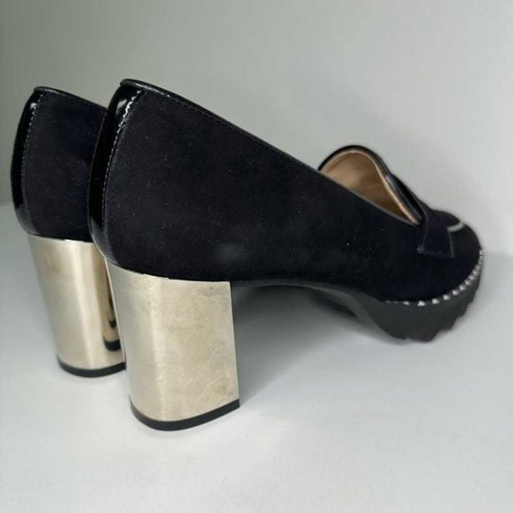 Jon Josef Kao Black Suede loafer Studded Heels Li… - image 7