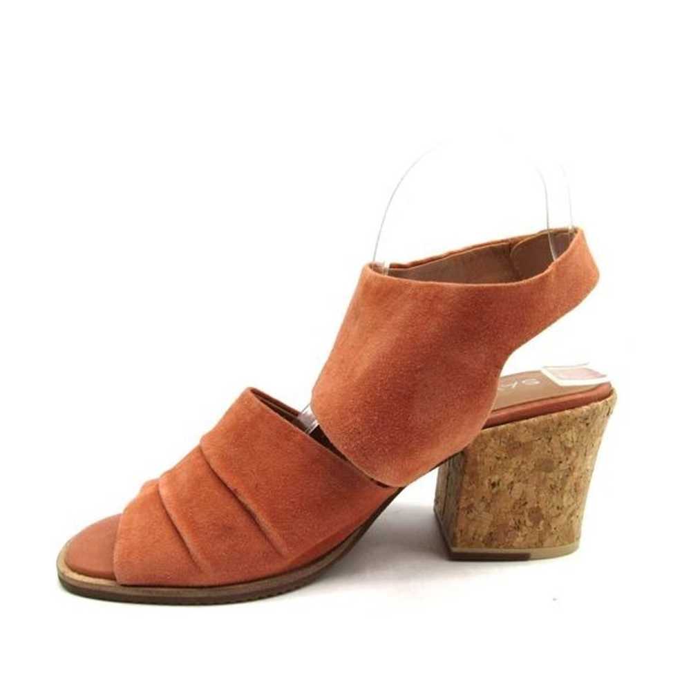 Sava Block Heel Suede Sandals in Becca Orange Sz … - image 6