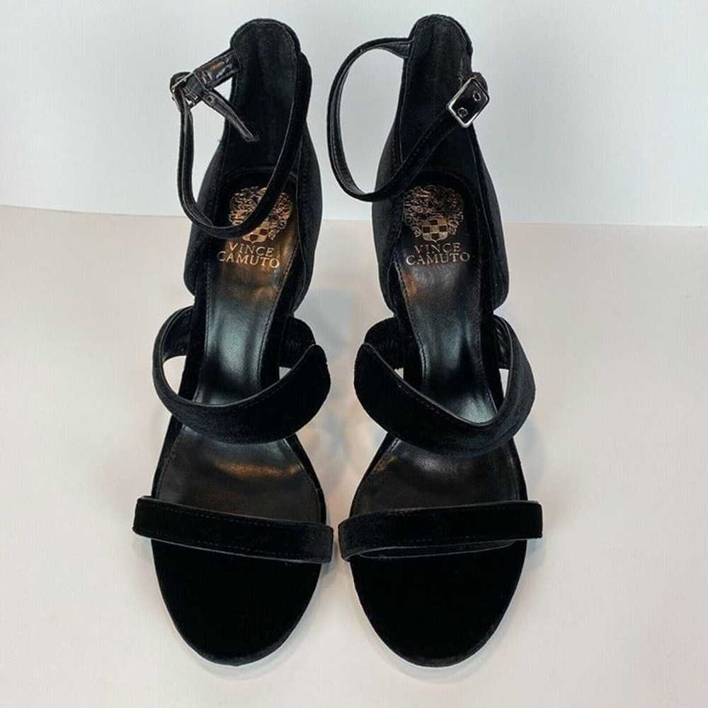 Vince Camuto Heels 10 Black Velvet Robeka Chunky … - image 2