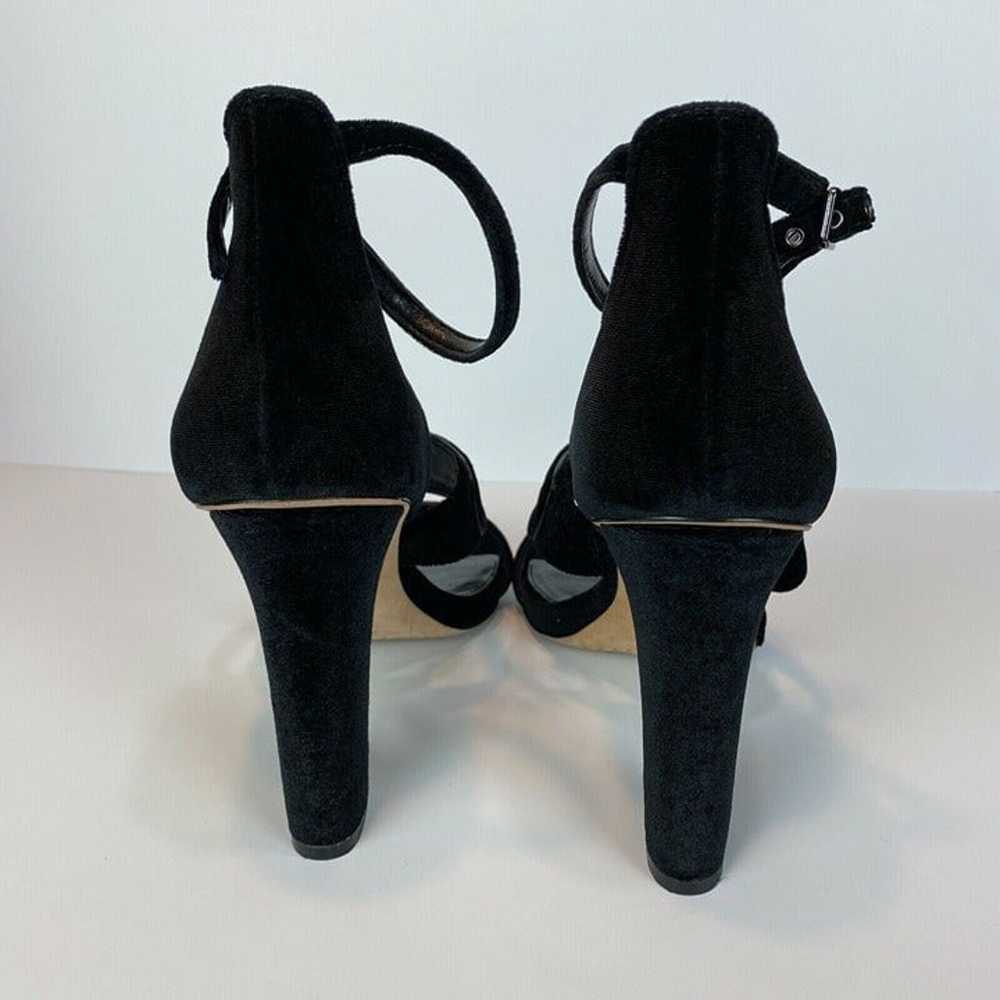 Vince Camuto Heels 10 Black Velvet Robeka Chunky … - image 4