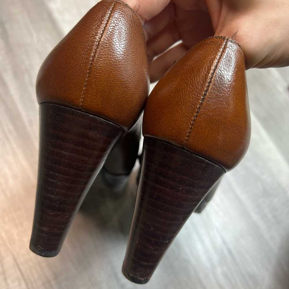 Stuart Weitzman Brown Leather Classic Pumps Size … - image 6