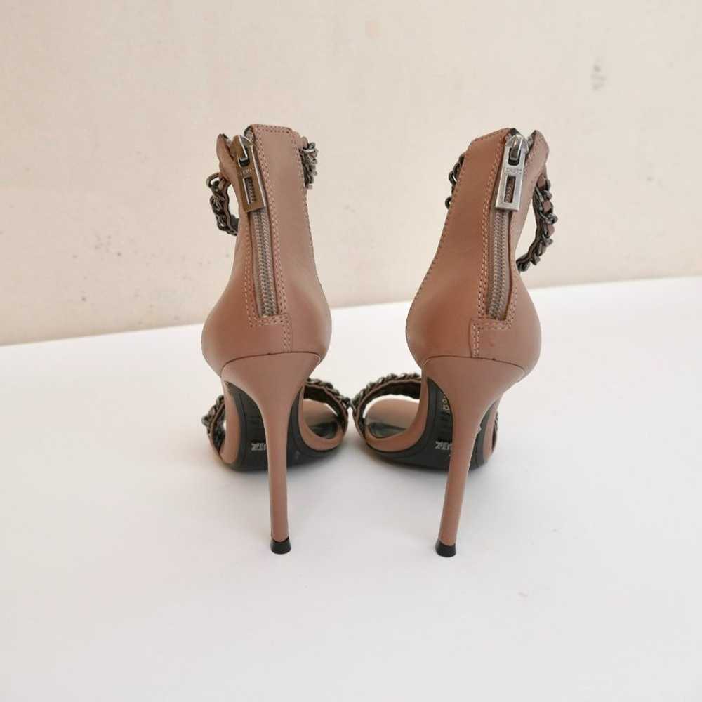 Schutz // chain ankle strap heel sandals tan mauv… - image 4