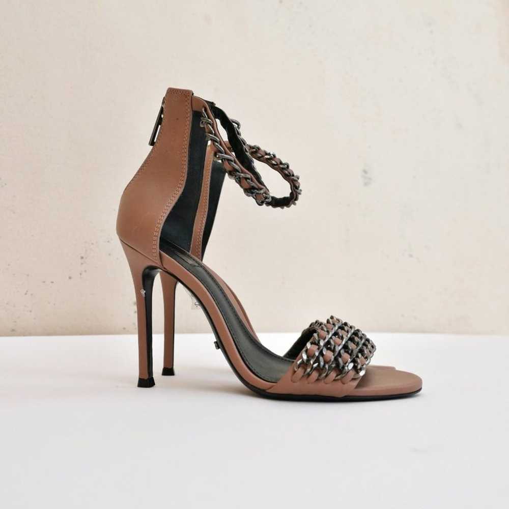 Schutz // chain ankle strap heel sandals tan mauv… - image 6