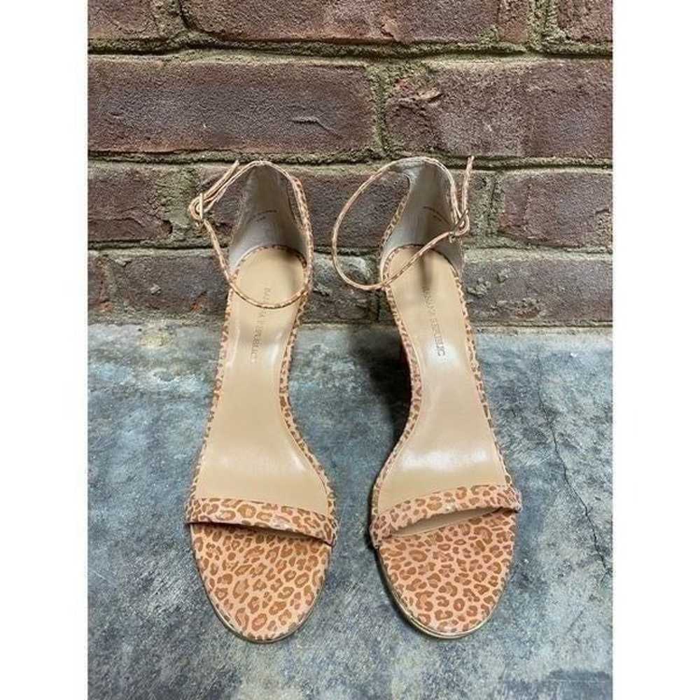 Banana Republic Tan Patent Cheetah Print Open Toe… - image 3