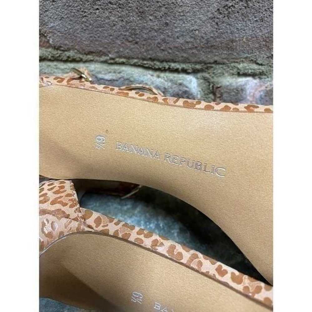 Banana Republic Tan Patent Cheetah Print Open Toe… - image 9