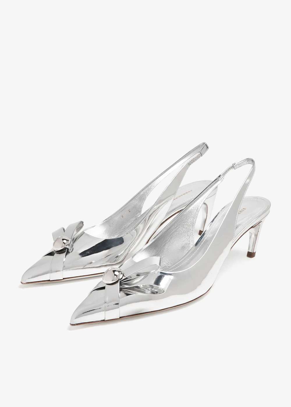 Salvatore Ferragamo o1s1rm0924 Brilda Pumps in Si… - image 5