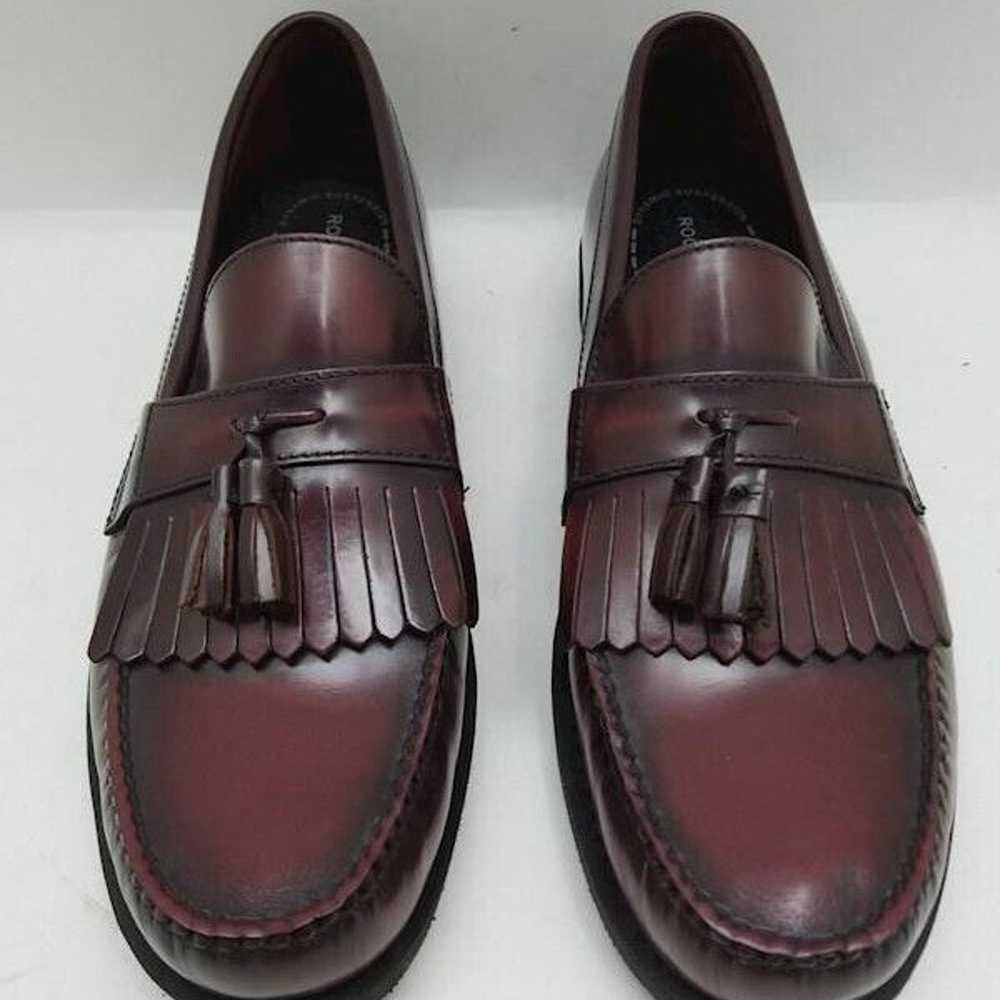 NWOT Rockport Tasseled Loafer Burgundy Leather Si… - image 4