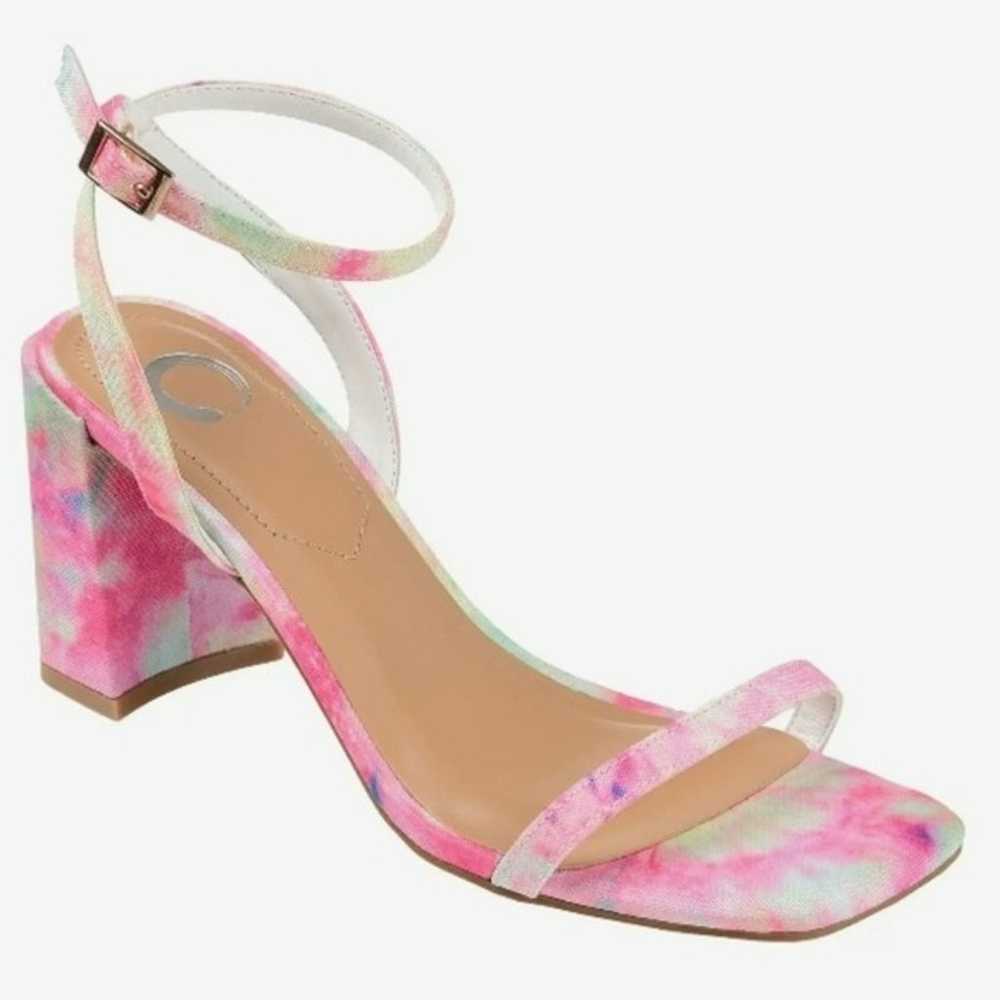 Journee Collection Chasity Sandal Pump Tie Dye 6.5 - image 1