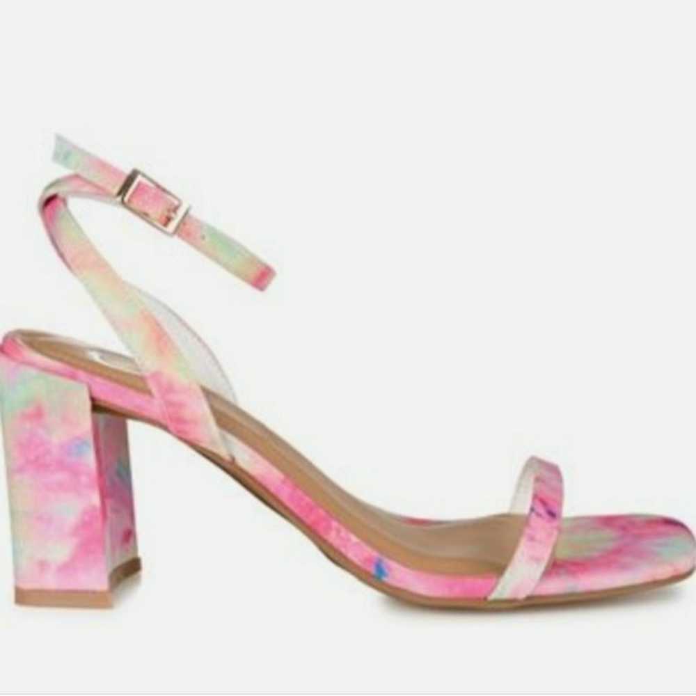 Journee Collection Chasity Sandal Pump Tie Dye 6.5 - image 3