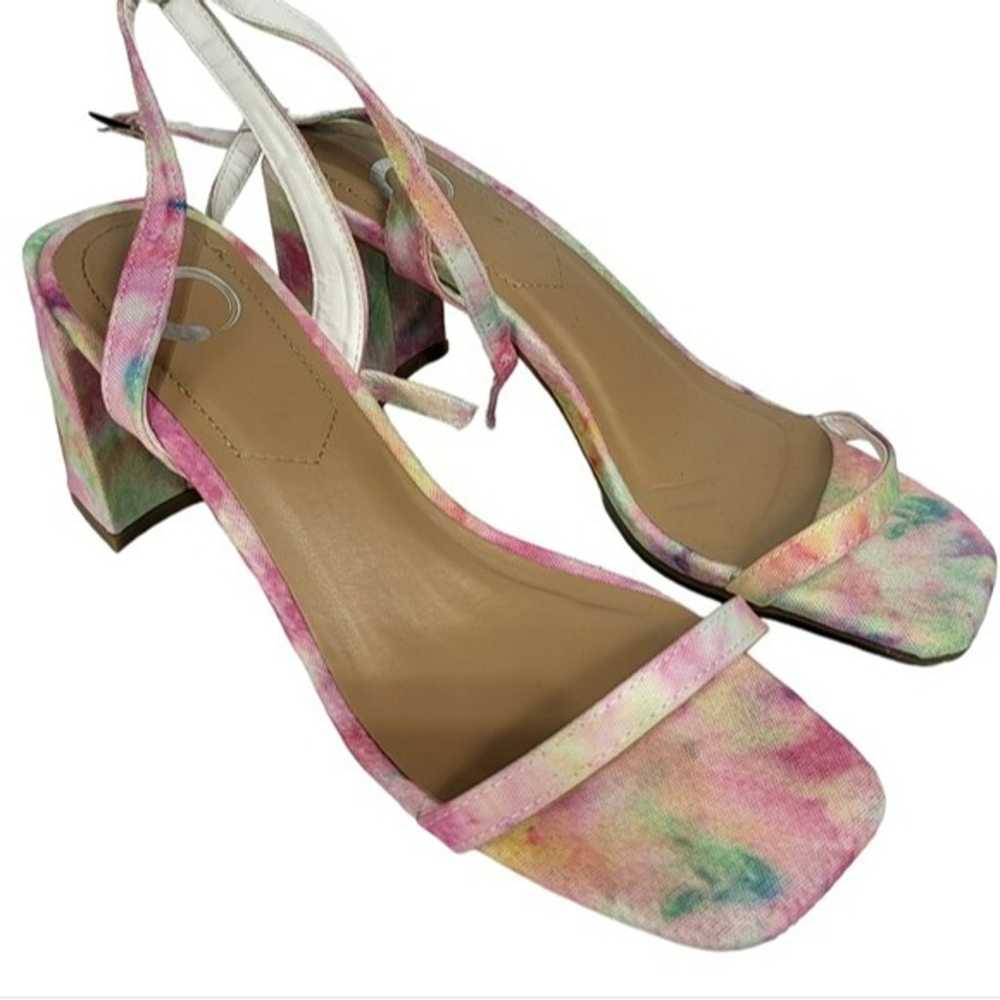 Journee Collection Chasity Sandal Pump Tie Dye 6.5 - image 5