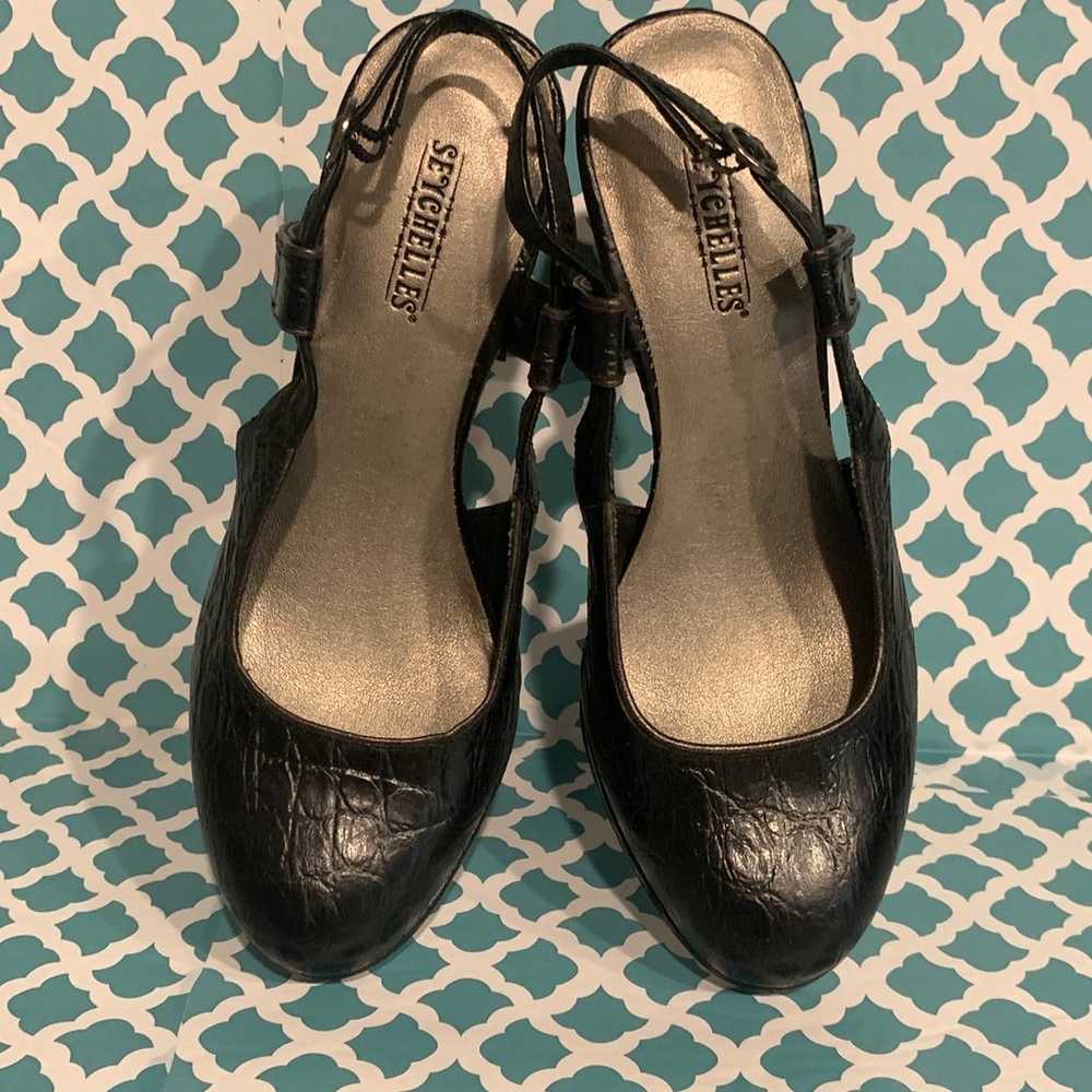 Seychelles Slingback Leather Pumps Heels Size 7 - image 2