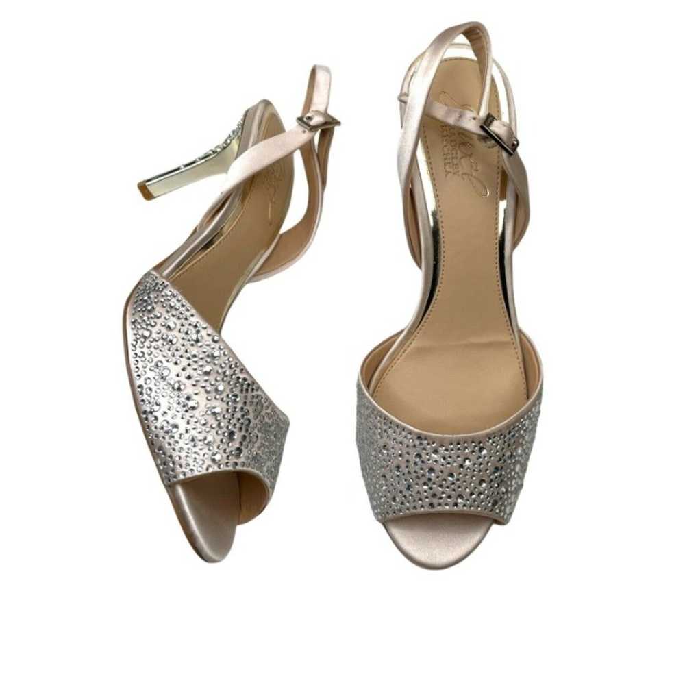 Badgley Mischka Jewel Tanner Heel silver Sz 6.5 R… - image 3