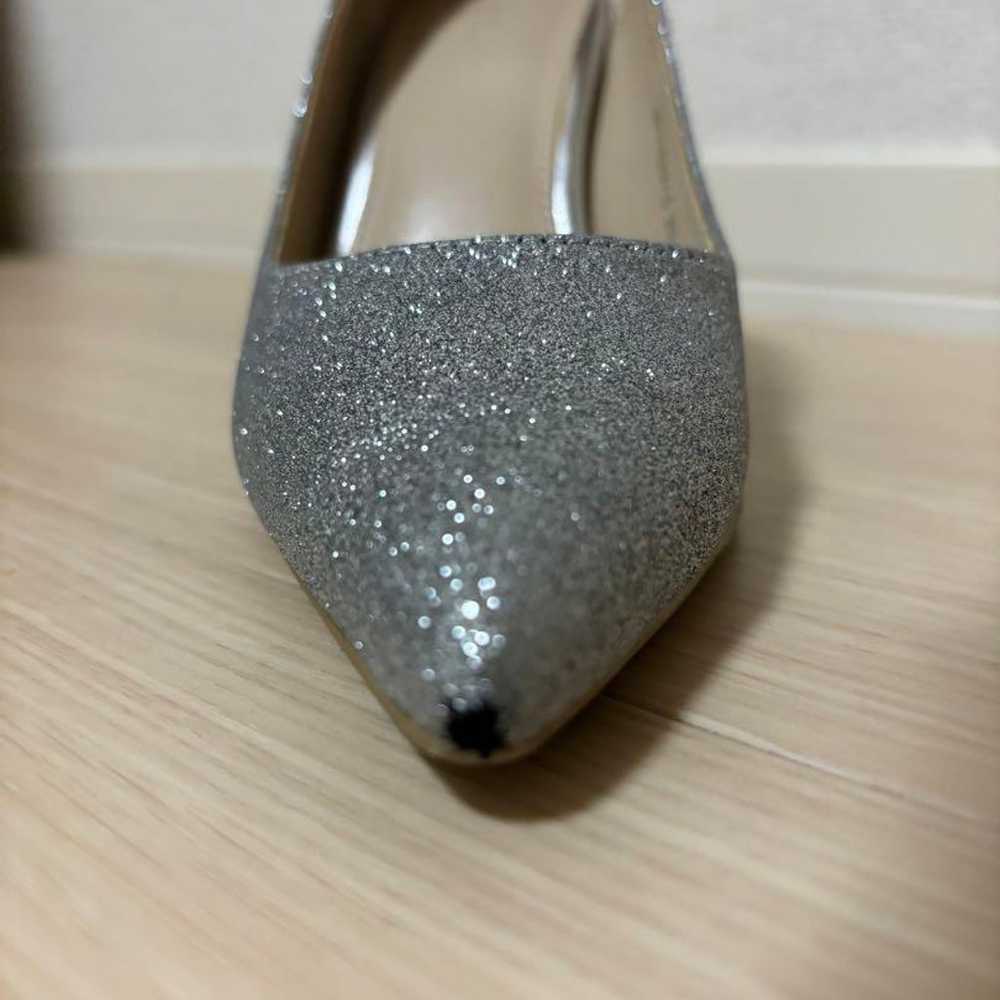 RANDA Glitter Heel Pumps Silver Bridal Wedding Sh… - image 7