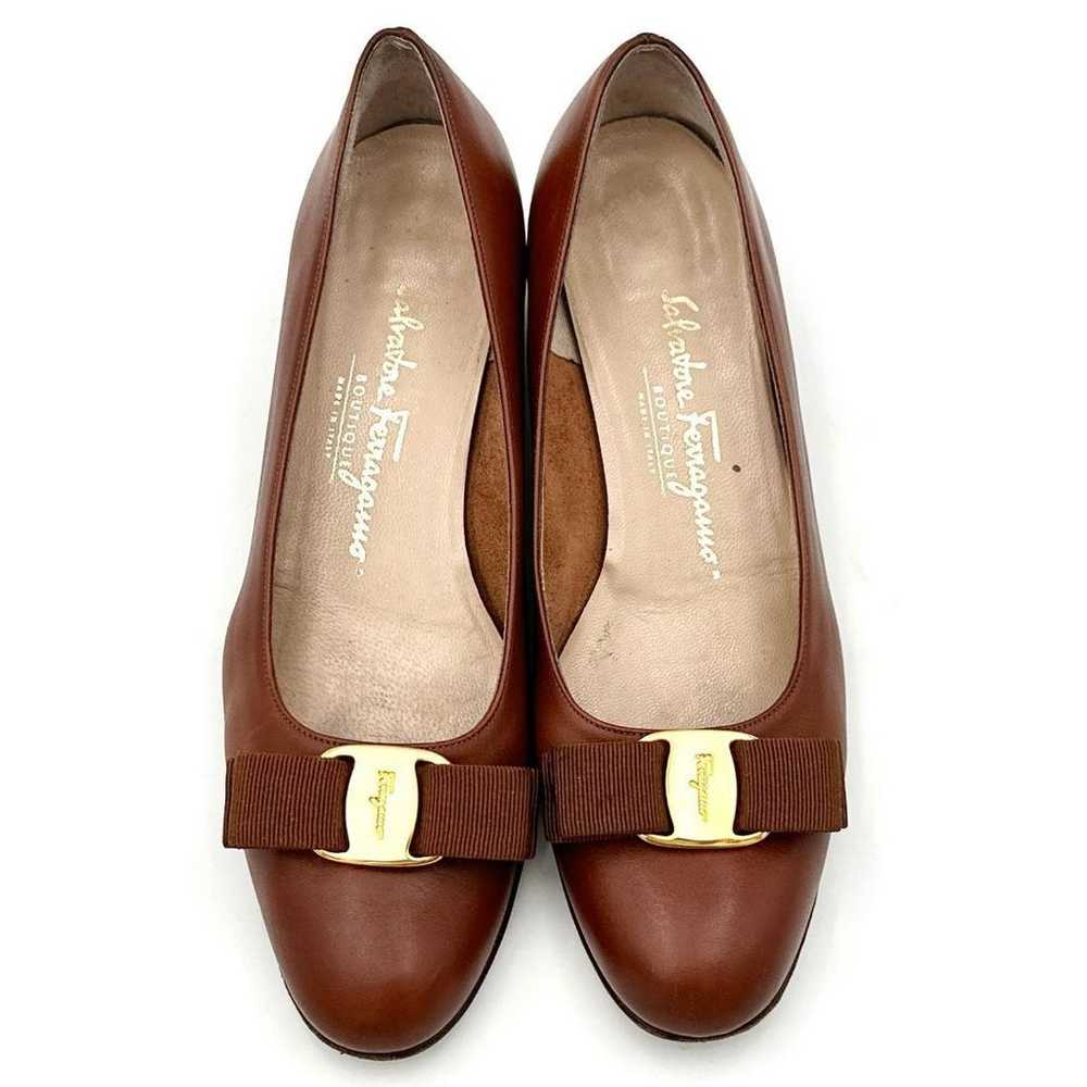 ★Good item★ Ferragamo pumps Genuine leather Vara … - image 5