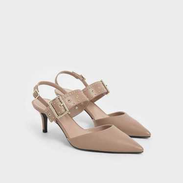 CHARLES & KEITH Studded Ring Back Heels - Charles 