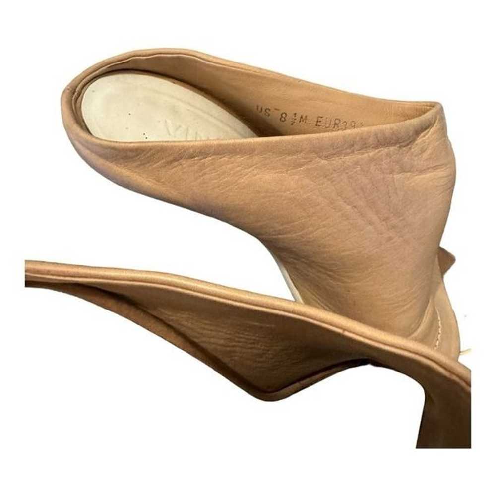 Vince Allison Peep-Toe Leather Mule Nude size 8 1… - image 4