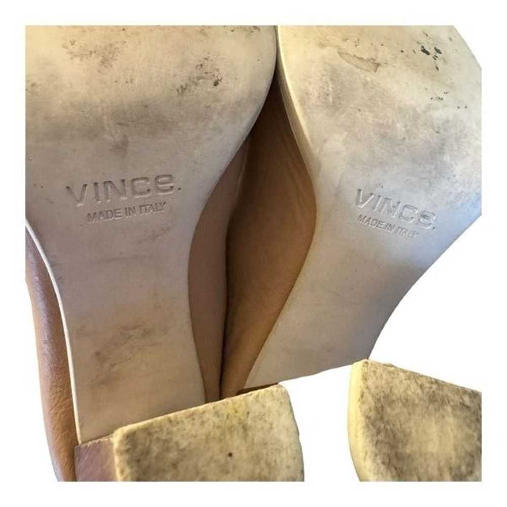 Vince Allison Peep-Toe Leather Mule Nude size 8 1… - image 7