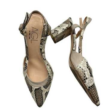 AGL Snakeskin Women's Sling Back Leather Italian H