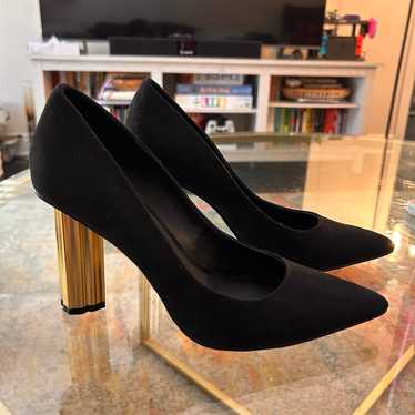 Katy Perry Black Suede Heels Size 6