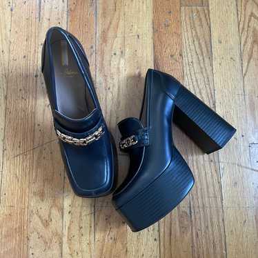 Sam Edelman Black Platform Loafers Size 8