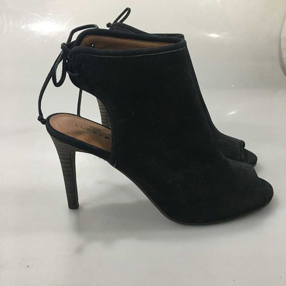 Lucky Brand 8.5 Saiff Black Leather 3.4" Heels Pe… - image 3