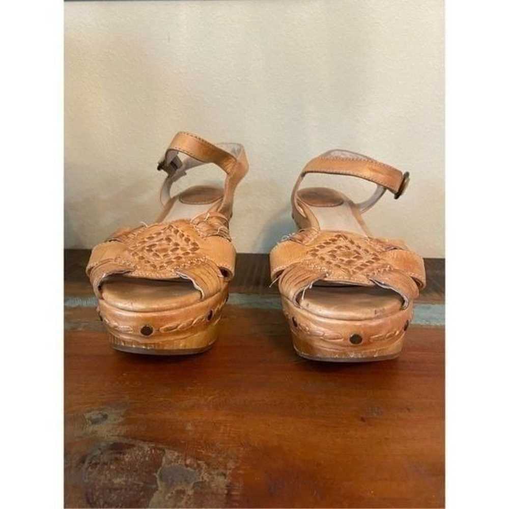 Frye Leather Whipstitch Trim Sandals - image 1