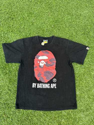 Bape Bape head red camo tee