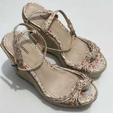 Schutz Womens 7.5B Gianna Floral Espadrille Platf… - image 1