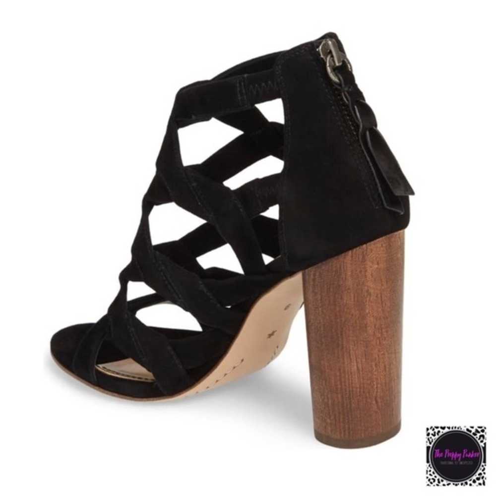 Splendid Bartlett Angled Cage Heels Black NEW Sex… - image 3