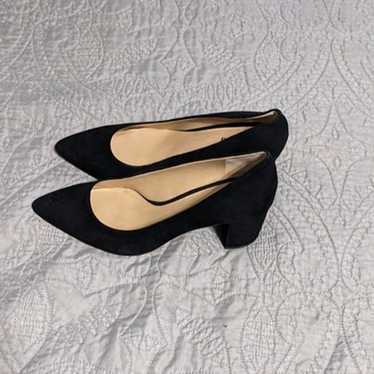 Gianni Bini Delancy Black Nubuck Leather Pumps