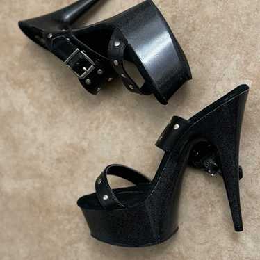 Women’s Pleaser Delight studded platform heels - image 1