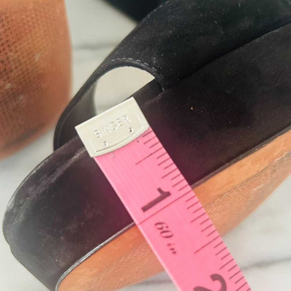 Schutz Platform Heels Size 10 Leather Sole Black … - image 10