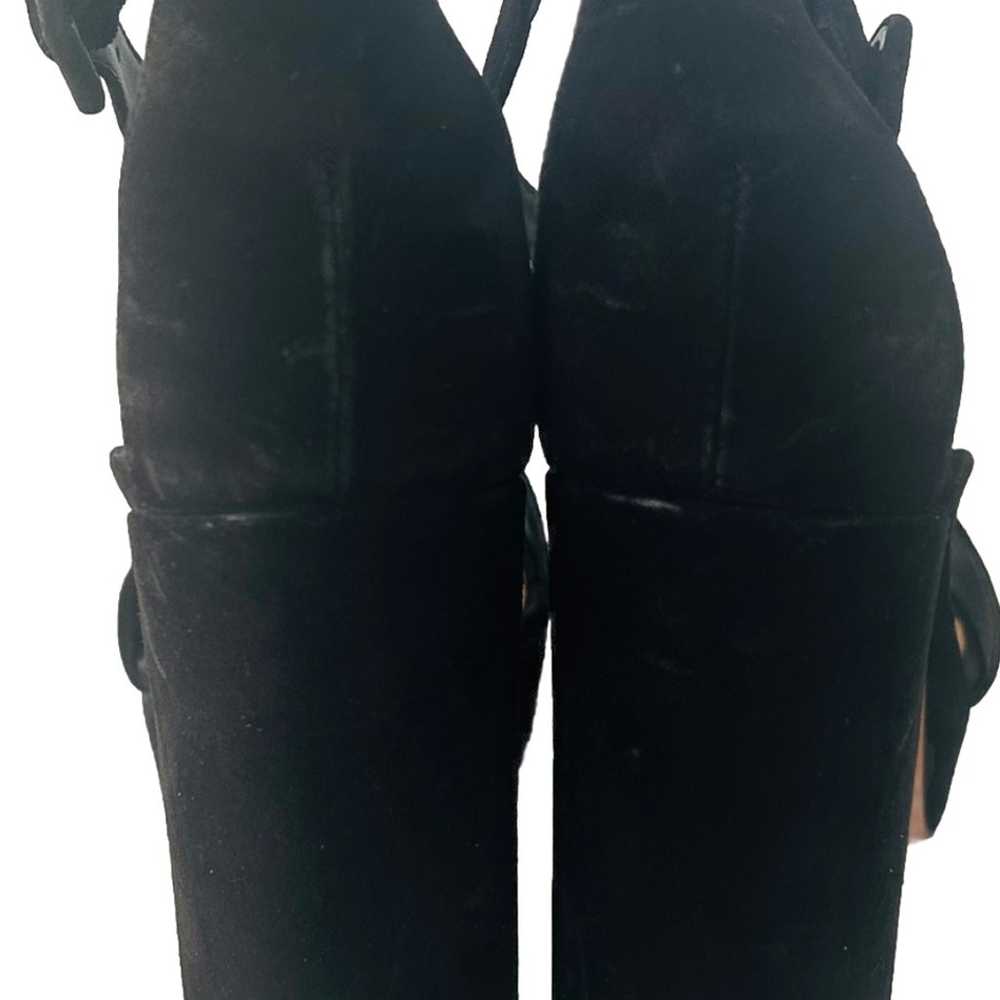 Schutz Platform Heels Size 10 Leather Sole Black … - image 5