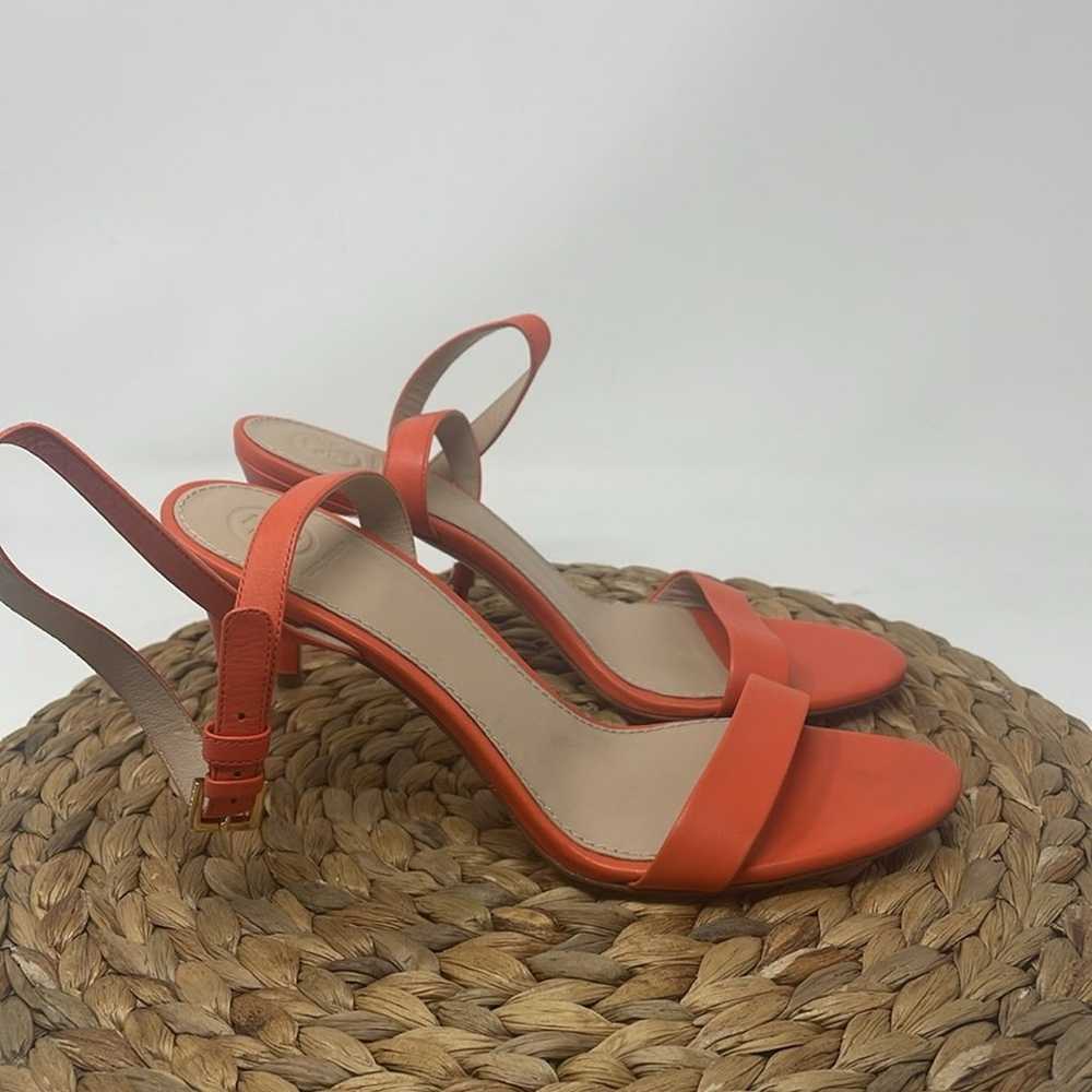 TORY BURCH Elana Orange Open Toe Heel Sandal size… - image 2