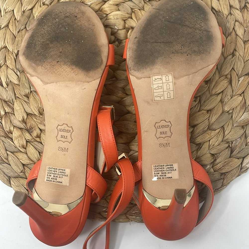 TORY BURCH Elana Orange Open Toe Heel Sandal size… - image 7