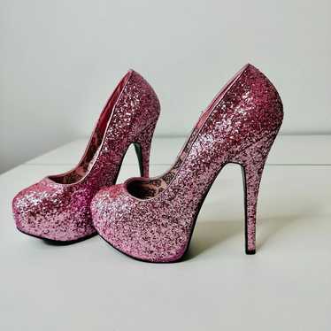 Bordello Teeze 06G Barbie Pink Sexy Glitter Platf… - image 1