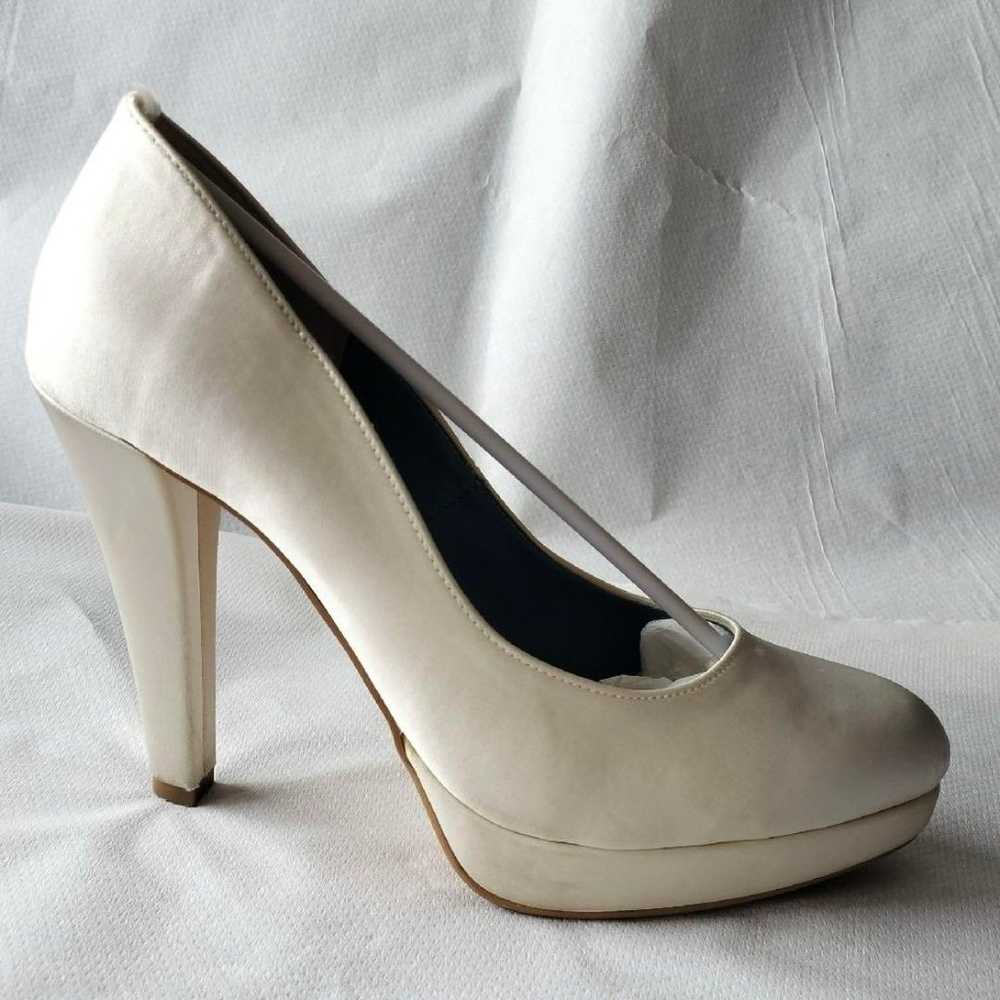 【BENIR】 Bridal shoes 37 with ribbon, 12cm heel - image 3