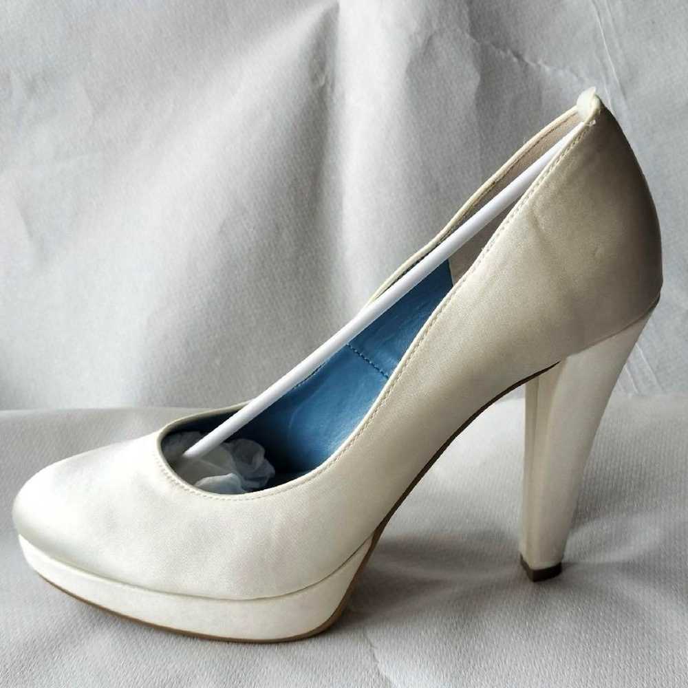 【BENIR】 Bridal shoes 37 with ribbon, 12cm heel - image 4